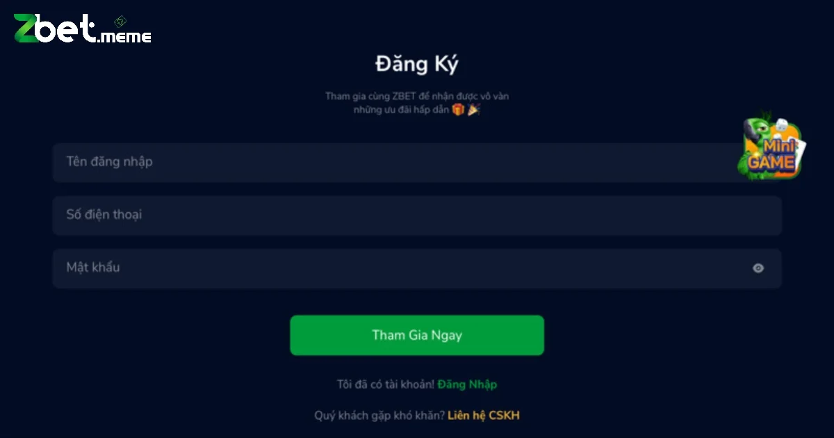 Đăng Ký Zbet: Tạo Tài Khoản Thành Viên Chỉ Trong Vài Phút 2 Quy Trình Đăng Ký Trên Website